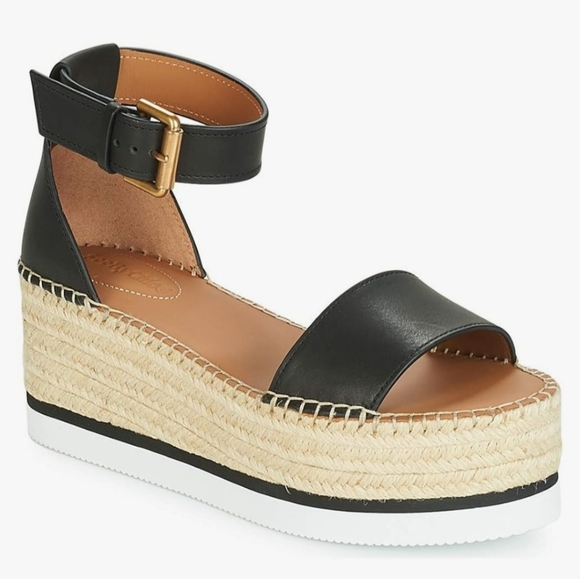 See By Chloé Women's Glyn Ankle Strap Espadrilles Size 8 - Picture 1 of 12